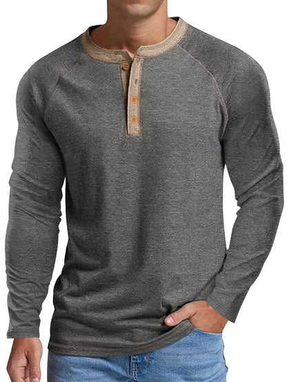 Herren Langarmshirt Elegant Knöpfe Modern Berlin_Style