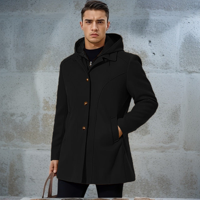 Herren Parka Modern mit Kapuze Wasserabweisend