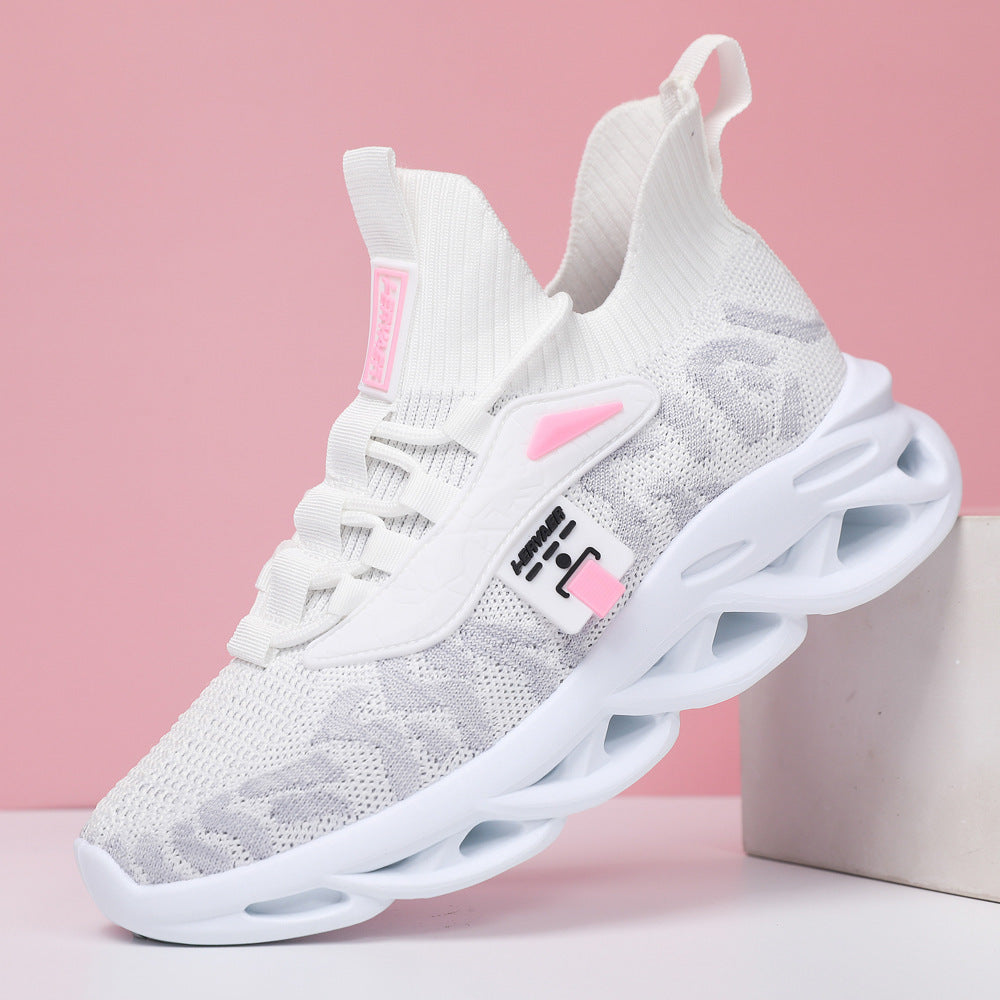 Damen Sneaker Sport Strick Laufsohle Rutschfest