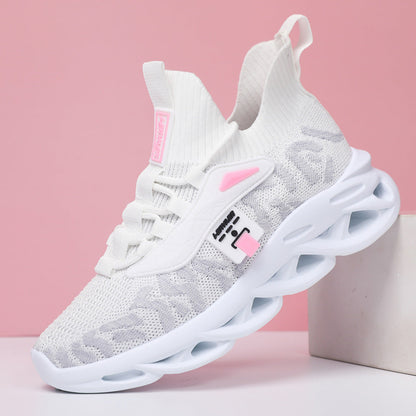 Damen Sneaker Sport Strick Laufsohle Rutschfest