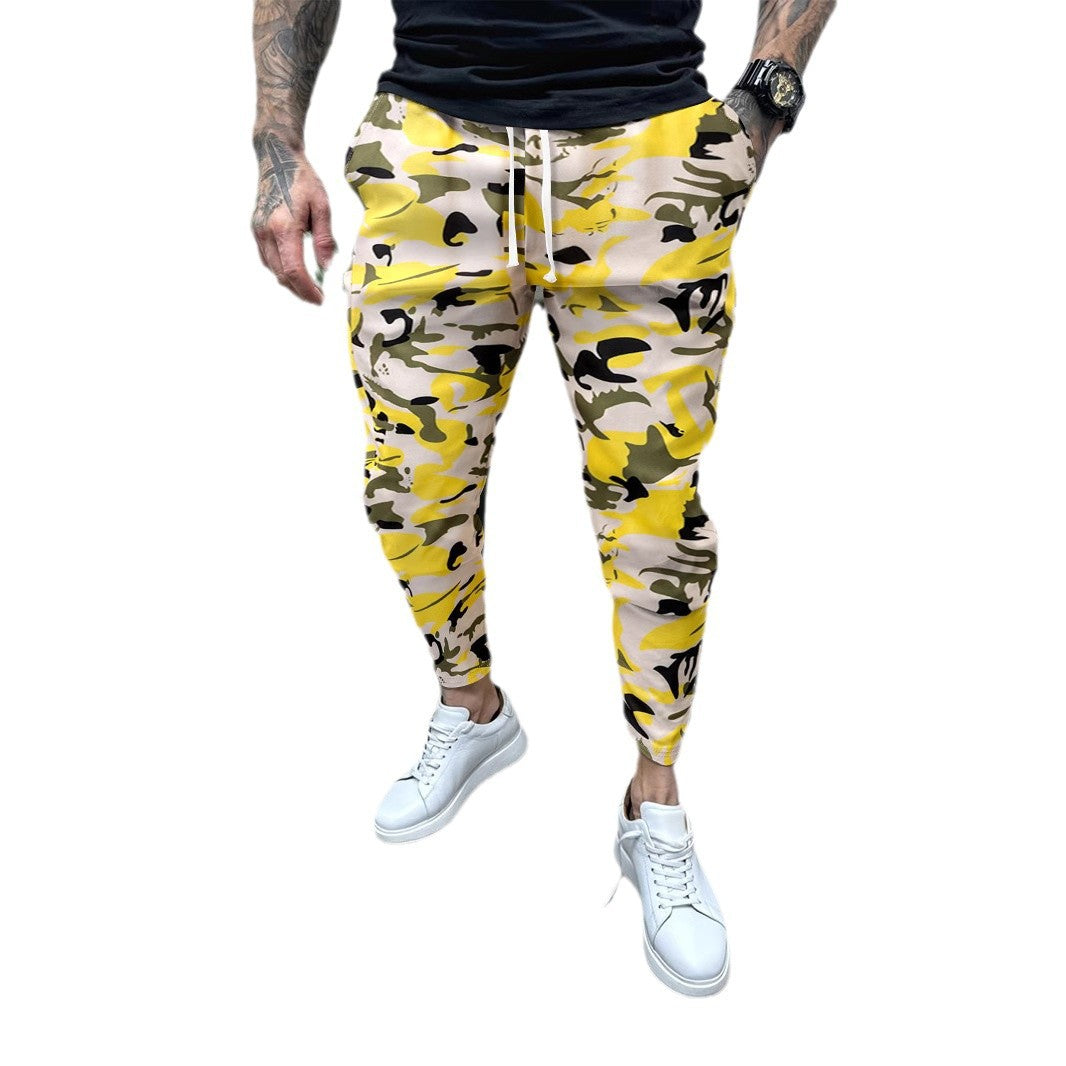 Herren Jogginghose Camouflage Elastisch Mit Taschen