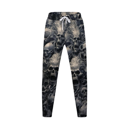 Herren Jeanshose mit Totenkopf-Motiv Schwarz Cool