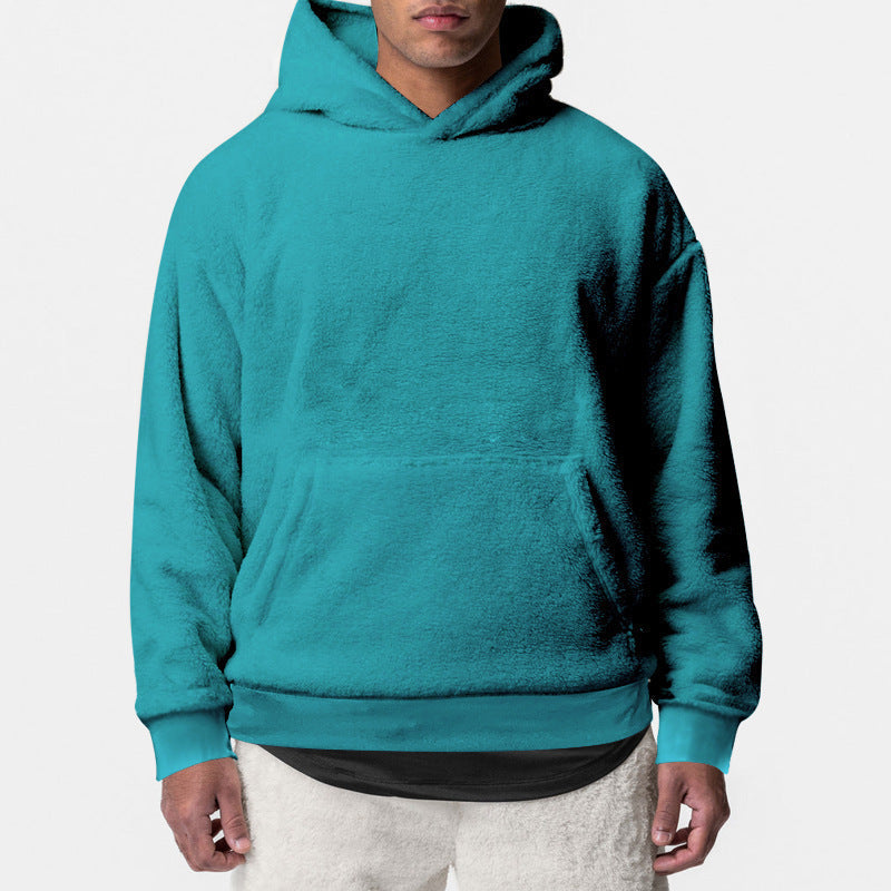 Herren Fleece-Hoodie Weich Warm Kuschelig
