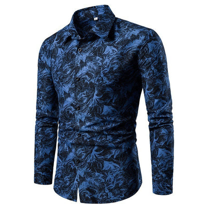 Herren Bluse Modern Floral Style Trendig