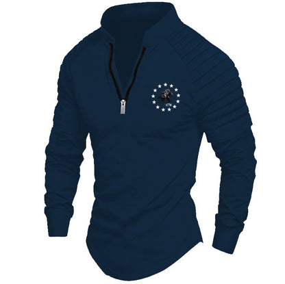 Herren Pullover Sportlich Halbzipper Modern