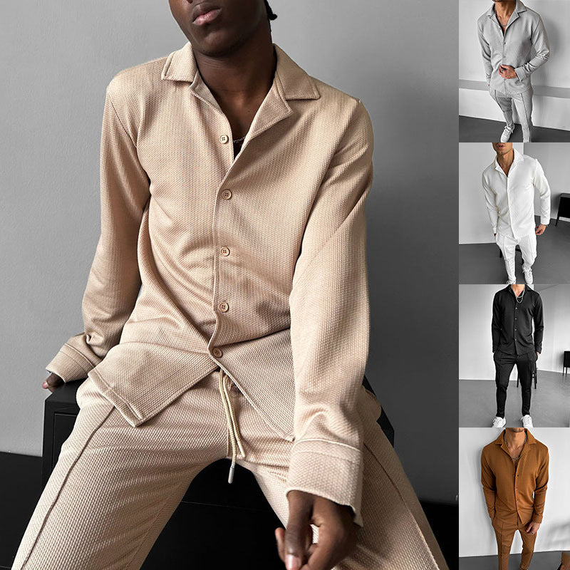 Herren Hemd Langarm Elegantes Strukturiert Modern - BerlinGlamour