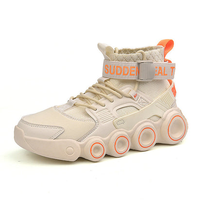Damen Sneaker High-Top Streetwear Schuhe Mit Riemensystem