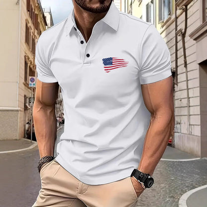 Herren Polohemd Flaggenmotiv Modern Berlin Style - BerlinGlamour