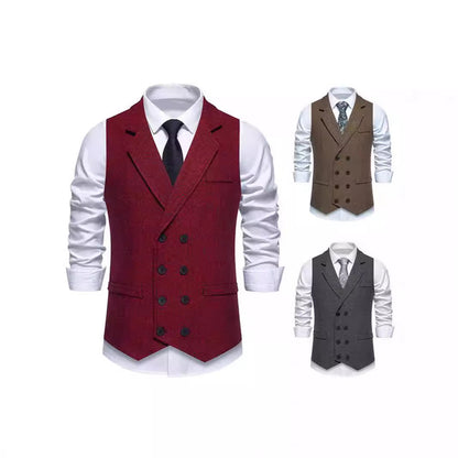 Herren Anzugweste Modern mit Hahnentrittmuster Elegant