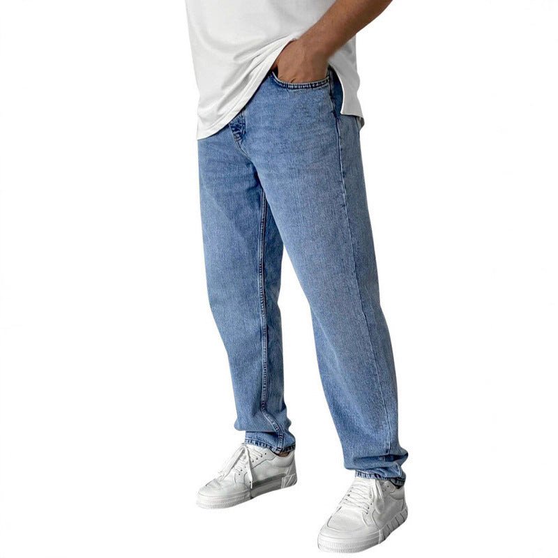 Herren Jeans Hose Modern Verwaschen Relaxed Fit - BerlinGlamour