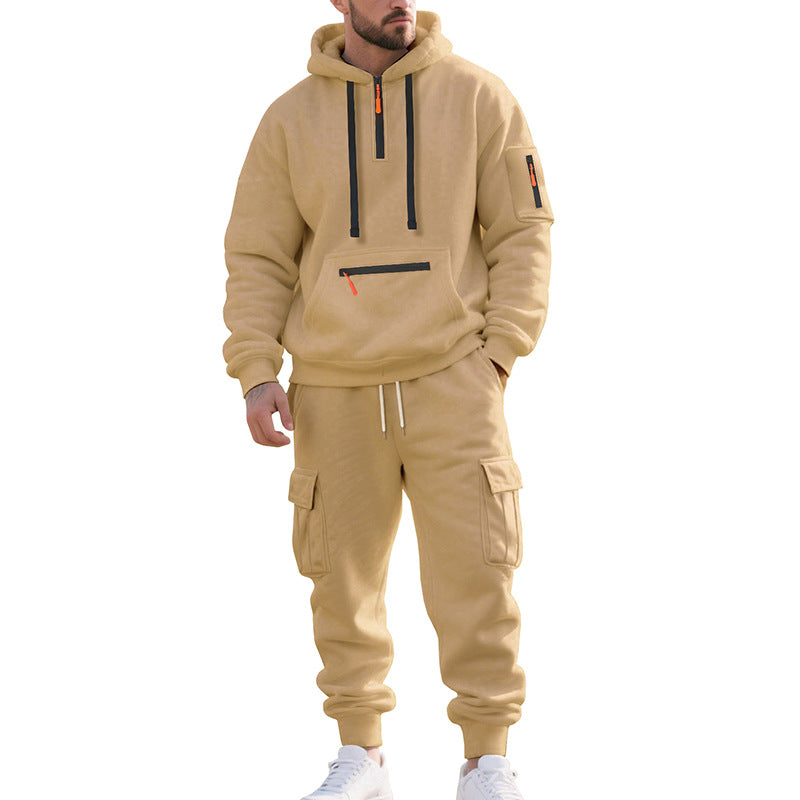 Herren Trainingsanzug Kapuzenjacke Funktionell Mit Taschen