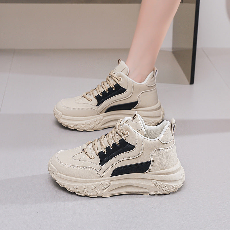Damen Sneaker Chunky Bequem atmungsaktiv Schwarz