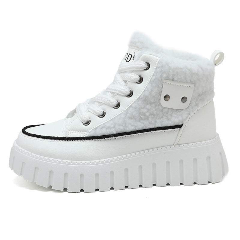 Damen High-Top Sneaker Winter Warm Kuschelig Mode