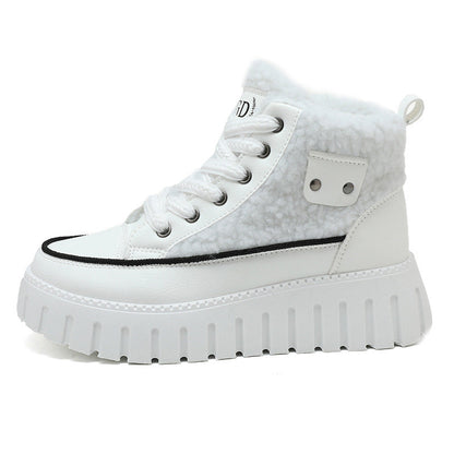 Damen High-Top Sneaker Winter Warm Kuschelig Mode