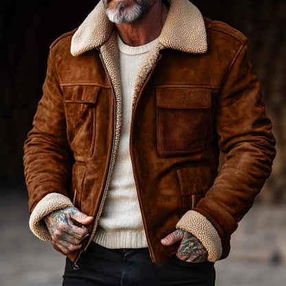 Lederjacke Herren Elegant Warm gefüttert - BerlinGlamour