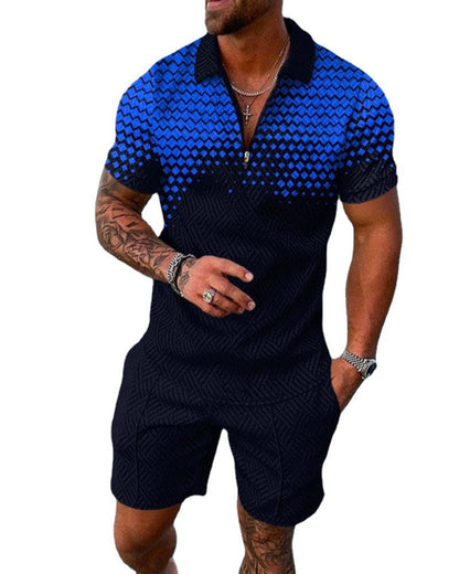 Herren Jumpsuit Polo Style Casual Bequem