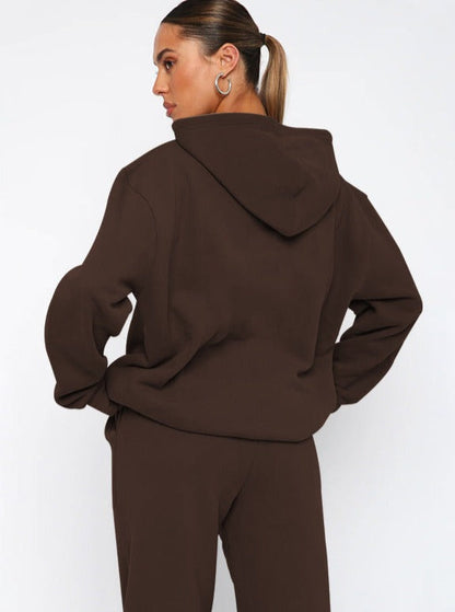 Damen Hoodie Jogger Set Oversized Komfort