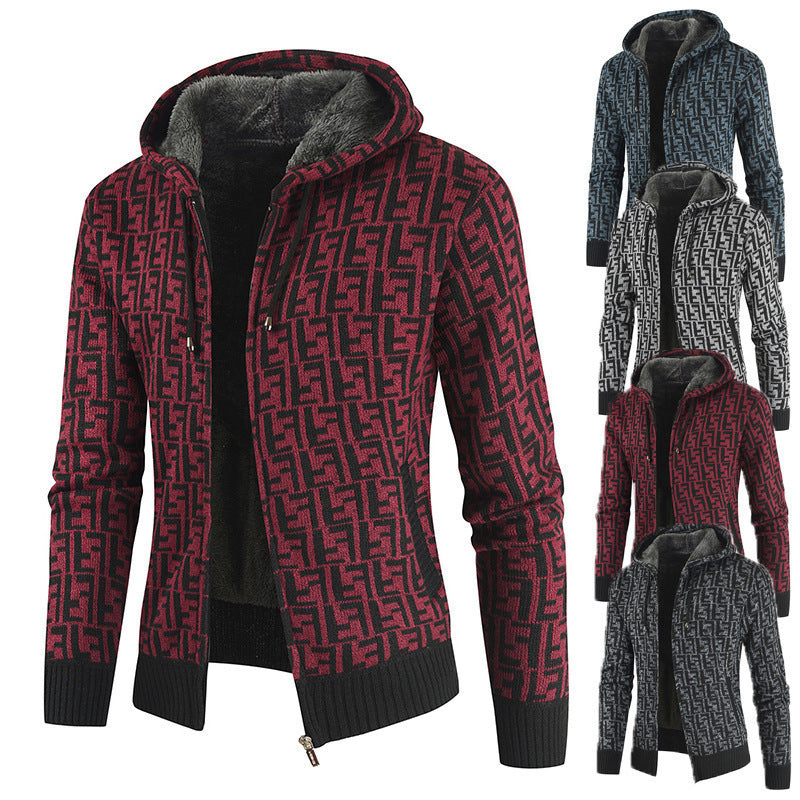 Herren Winterjacke Warm Gefüttert Kapuze