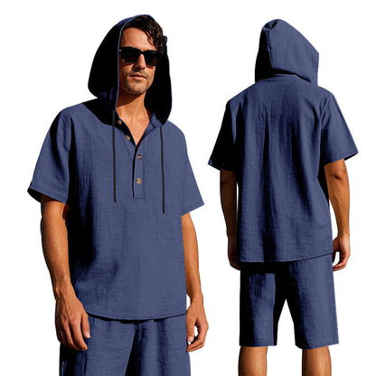 Herren Sportset Kapuzenpullover atmungsaktiv Grau