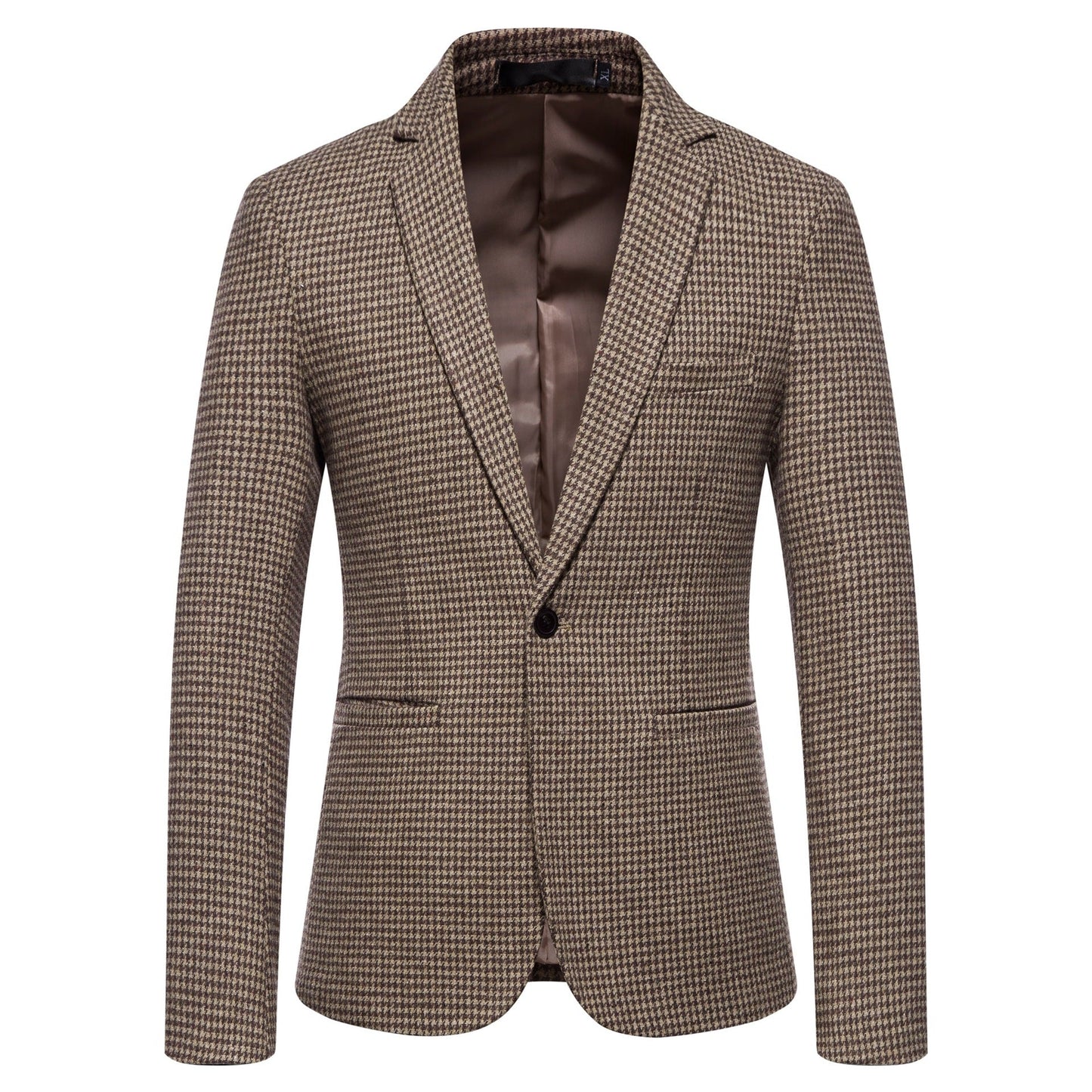 Herren Blazer Modern Schachbrettmuster Elegant Slimfit
