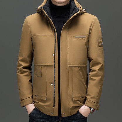 Herren Wetterjacke Übergangsjacke mit Innenfutter Wasserdicht