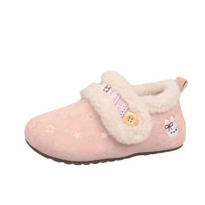 Damen Hausschuhe Flauschig Weich Warm mit Applikation