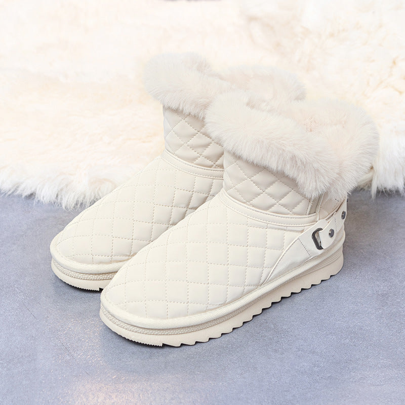 Damen Winterstiefel Kuschelig Warm Kunstfell Modisch