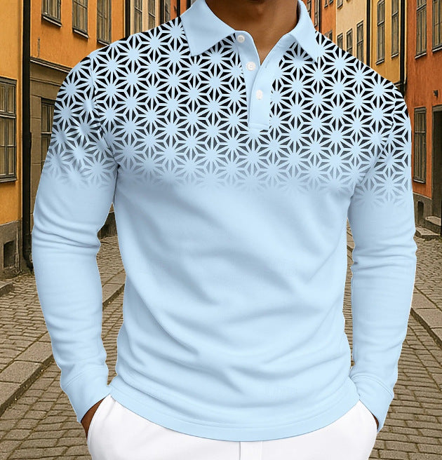 Herren Poloshirt Modern Trendig Graphisches Muster