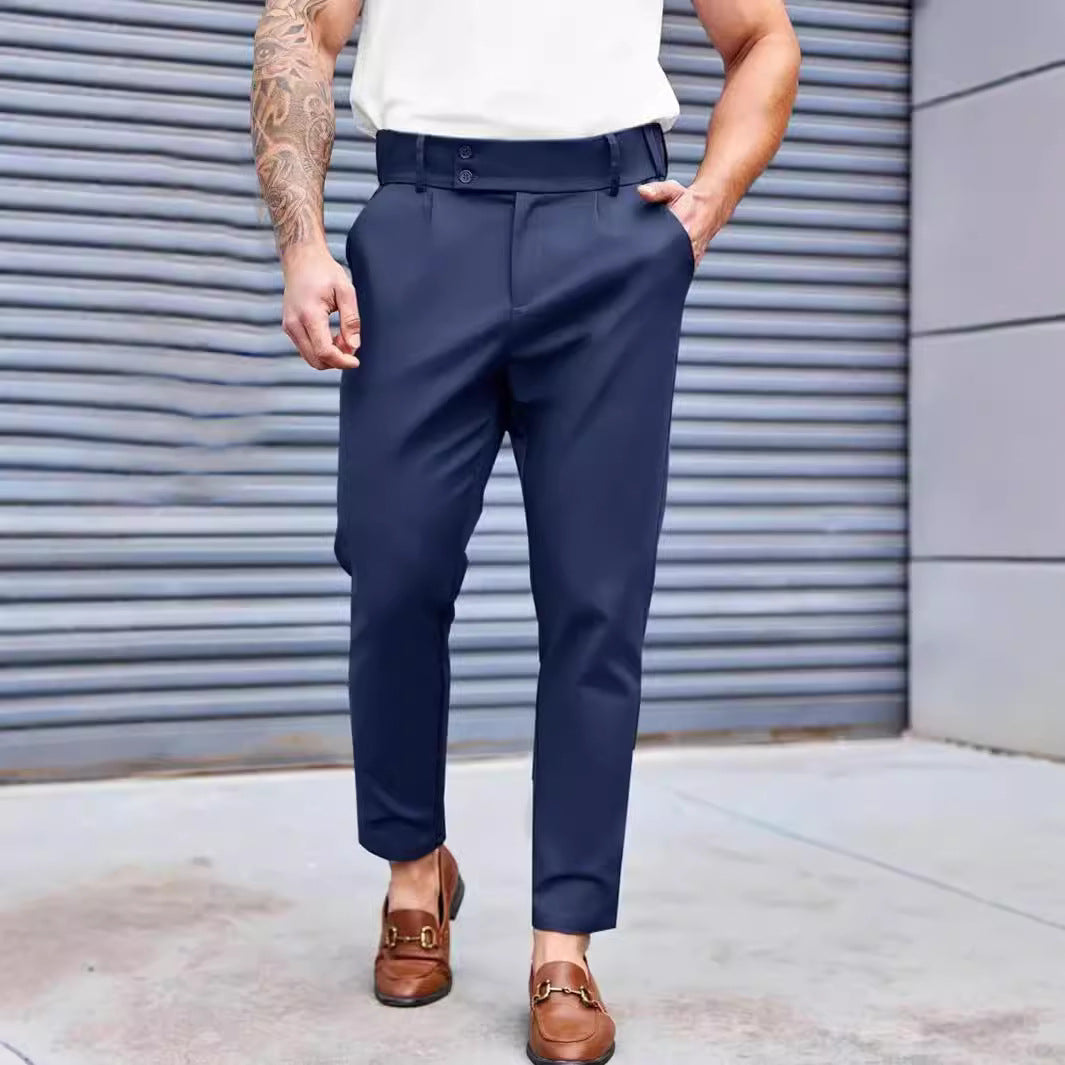 Herren Chino Hose Elegant Elastisch Klassisch - BerlinGlamour