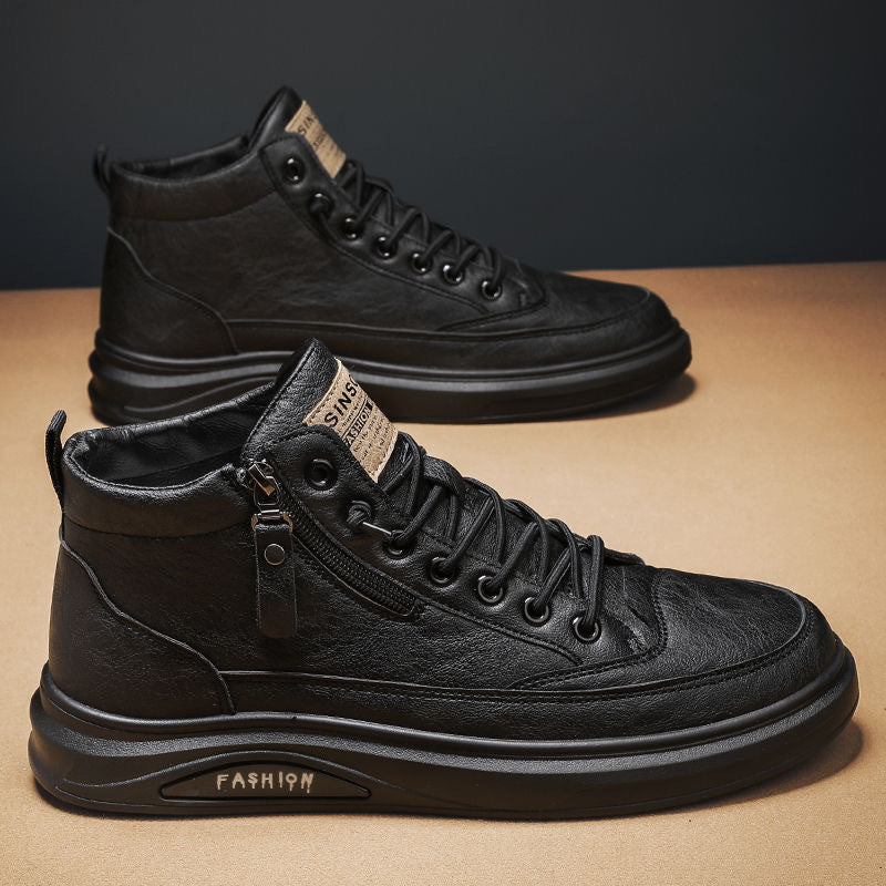 Damen Hochzeit Sneaker Weiches Leder Reißverschluss
