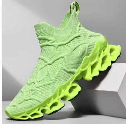 Damen Sneaker Sportlich Strick Rutschfest Komfortabel