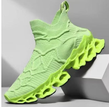 Damen Sneaker Sportlich Strick Rutschfest Komfortabel