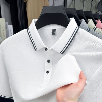 Herren Poloshirt Sportlich Modern Piqué-Stoff
