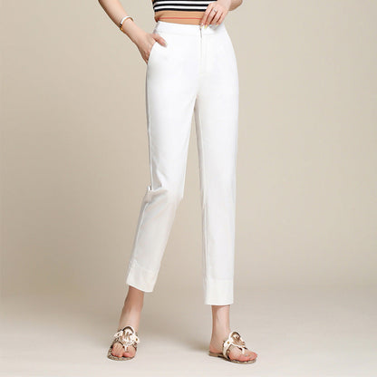 Damen Slimfit Hose mit Bundfalten Elegant - BerlinGlamour