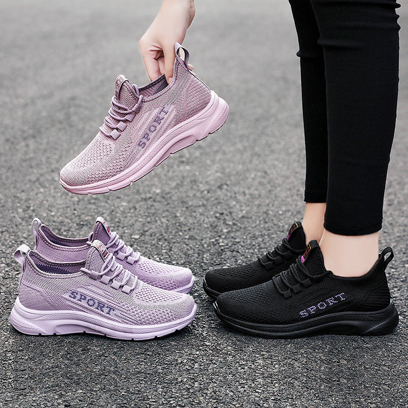 Damen Sport Schuhe atmungsaktiv Schnürsenkel Laufschuhe