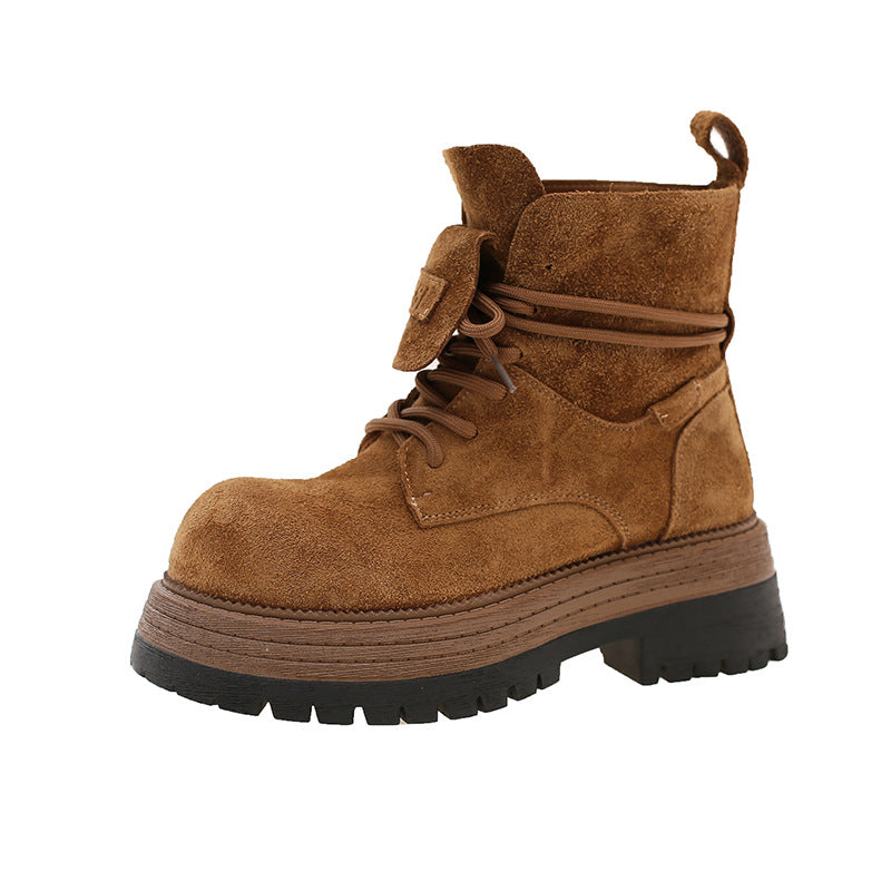 Damen Winterstiefel Robust Wildleder Gummisohle