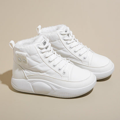 Damen Sneaker Warm Gefüttert High-Top Rutschfest