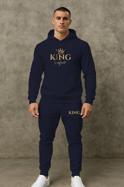 Herren Sportswear Set Kapuzenpullover Jogginghose Grau