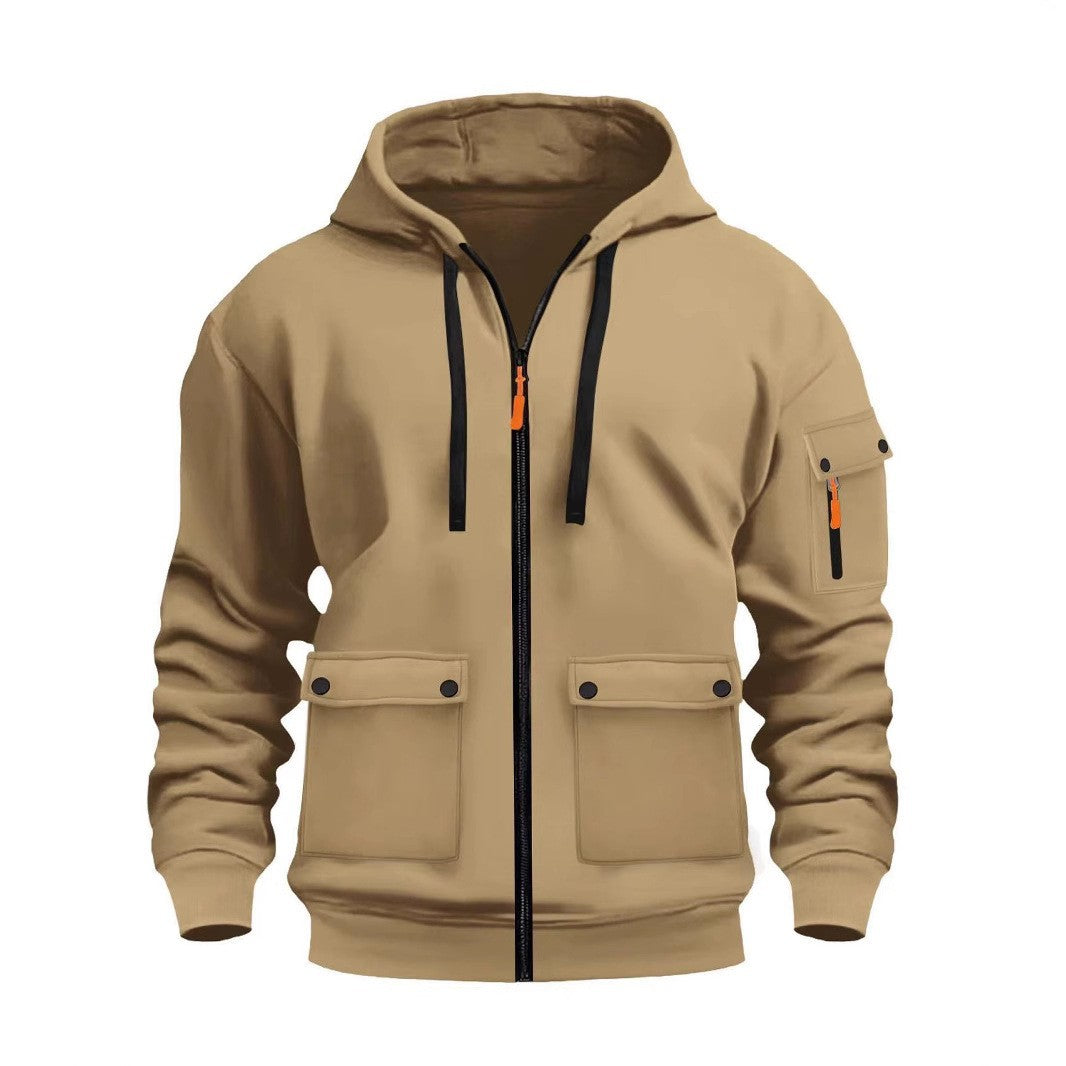 Herren Winterjacke Funktionell Mit Taschen Kapuze
