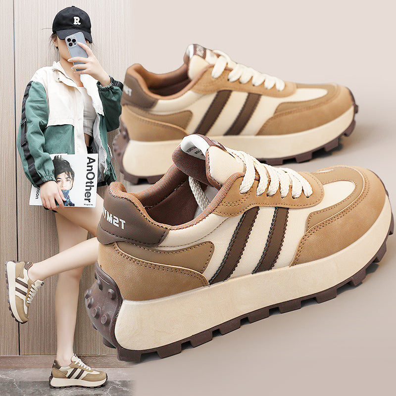 Damen Sneaker Plateau Schuhe Rutschfest Mode - BerlinGlamour