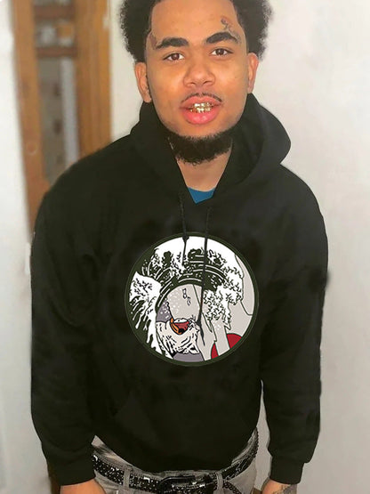 Herren Kapuzenpullover mit coolem Grafik Design Berlin Style - BerlinGlamour