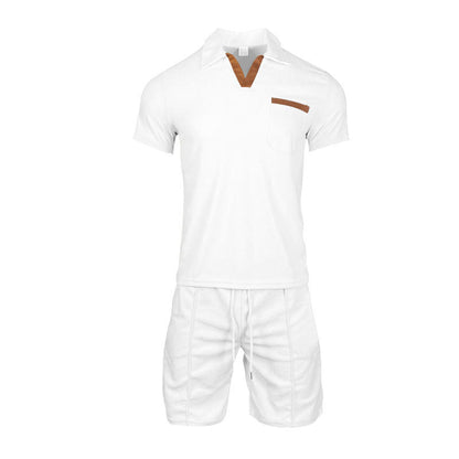 Herren Sportshirt Kurzarm mit Tasche und Laufshorts