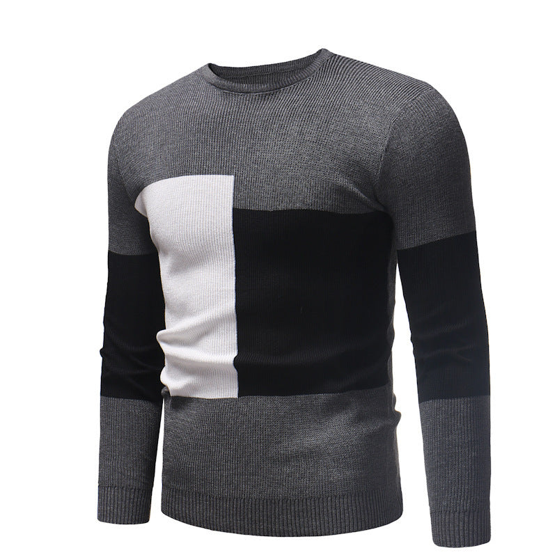 Herren Strickpullover Modern mit Farbblock Design Trendy