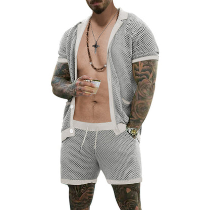 Herren Sportoutfit Sommer Leicht Netzhemd Berlin Style