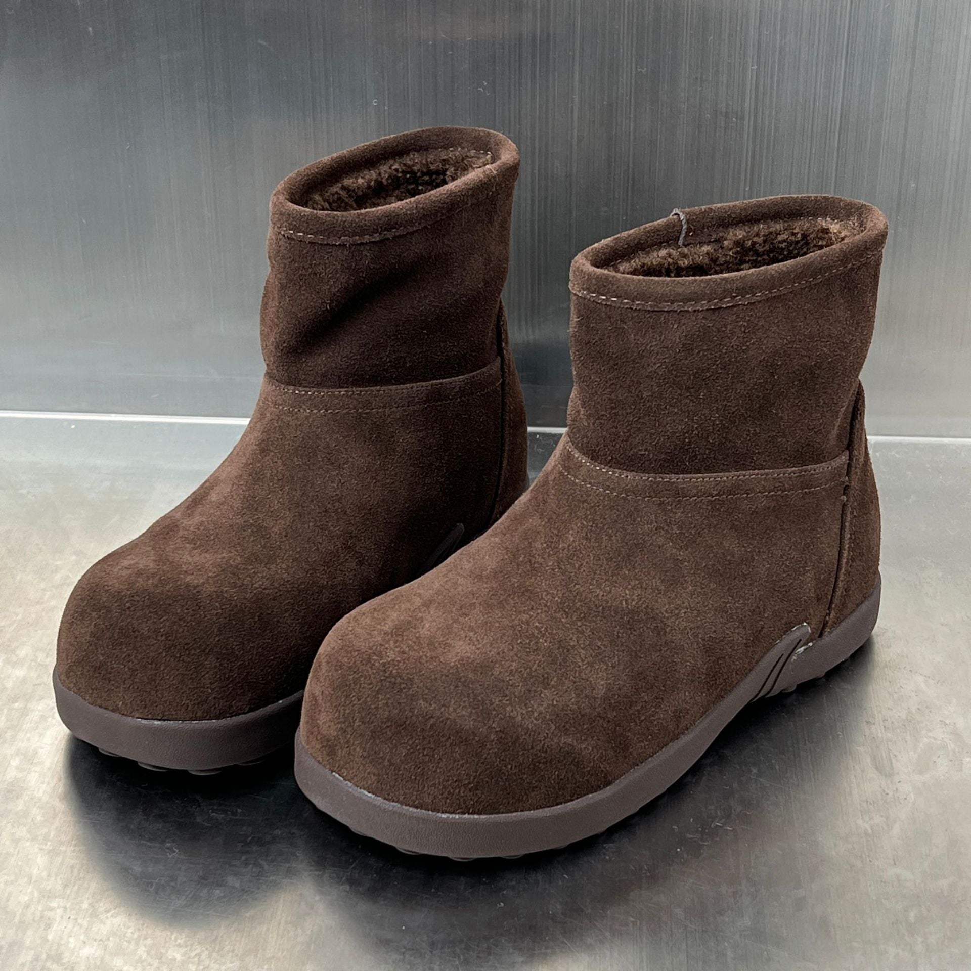 Damen Winterstiefel Bequem Wildleder Schuhe Kuschelig Warm - BerlinGlamour