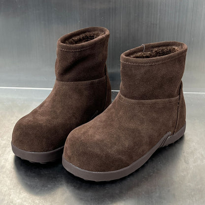 Damen Winterstiefel Bequem Wildleder Schuhe Kuschelig Warm - BerlinGlamour