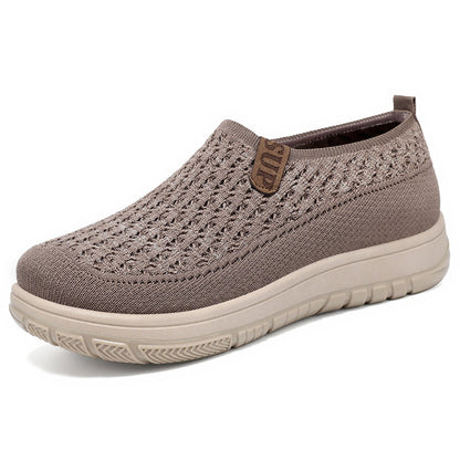 Damen Sneaker Strickschuhe Elastisch Rutschfest