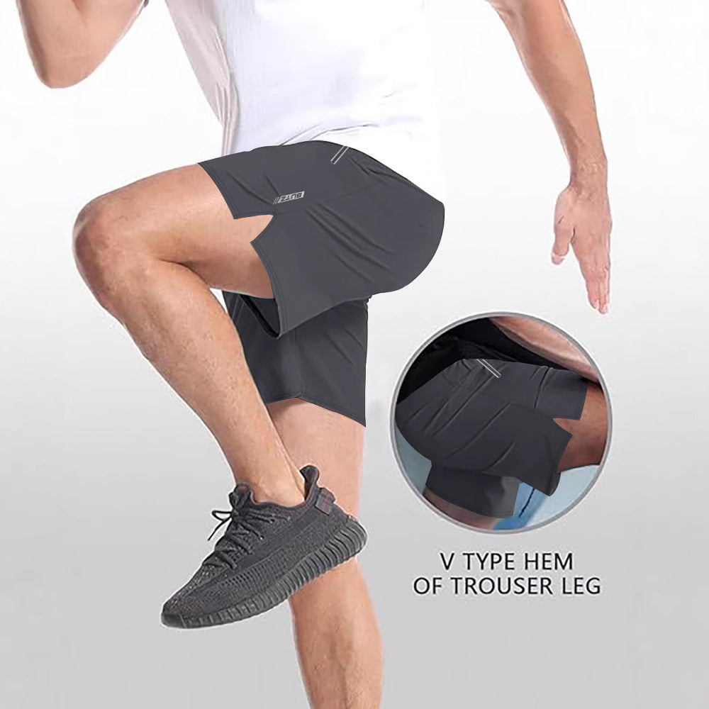 Herren Sportshorts Atmungsaktiv Elastisch Mit Seitentaschen