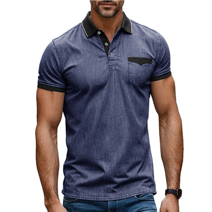 Herren Polo-Shirt Denim-Style Modern Slimfit