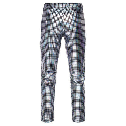 Herren Disco-Hose Glitzernd Partyhose Schwarz
